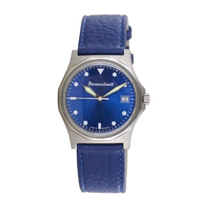 Aristo Herren Messerschmitt Uhr Fliegeruhr ME-99BL Leder blau
