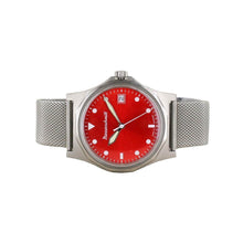 Laden Sie das Bild in den Galerie-Viewer, Aristo Herren Messerschmitt Uhr Fliegeruhr ME-99ROT Edelstahl rot