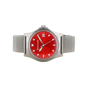 Aristo Herren Messerschmitt Uhr Fliegeruhr ME-99ROT Edelstahl rot