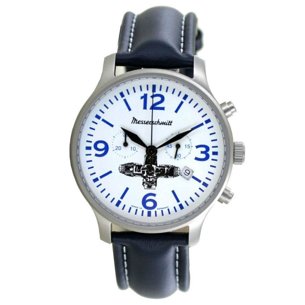 Aristo Herren Messerschmitt Uhr Chronograph Boxer-Chrono ME-Boxer11 Leder
