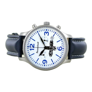 Aristo Herren Messerschmitt Uhr Chronograph Boxer-Chrono ME-Boxer11 Leder