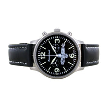 Laden Sie das Bild in den Galerie-Viewer, Aristo Herren Messerschmitt Uhr Chronograph Boxer-Chrono ME-Boxer12 Leder