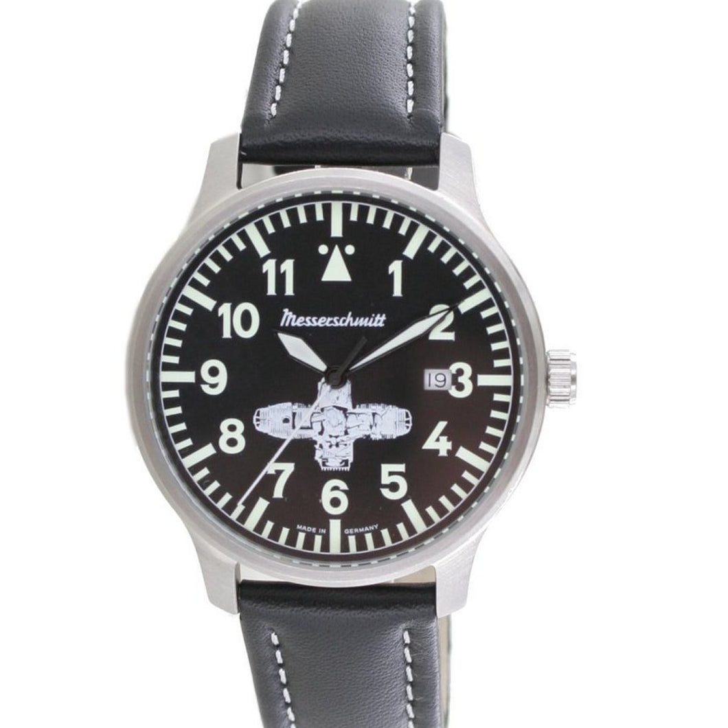 Aristo Herren Messerschmitt Uhr Boxer-Uhr ME-BOXER3 Leder