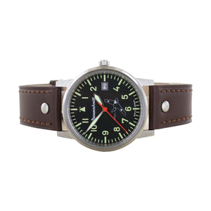 Aristo Unisex Messerschmitt Uhr Fliegeruhr - Komet 80 Jahre - ME163-80-3 Leder