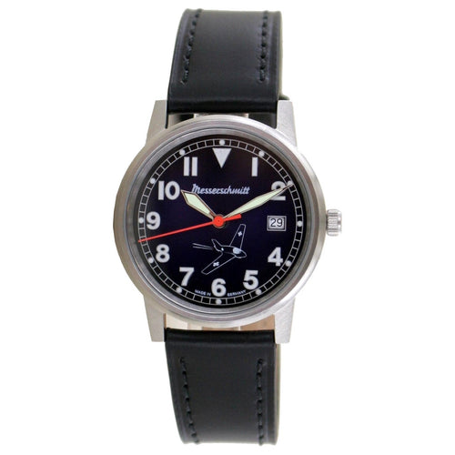 Aristo Unisex Messerschmitt Uhr Fliegeruhr - Komet 80 Jahre - ME163-80-4 Leder