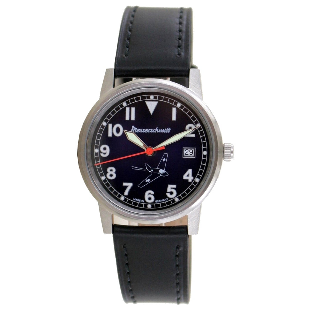 Aristo Unisex Messerschmitt Uhr Fliegeruhr - Komet 80 Jahre - ME163-80-4 Leder