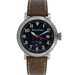 Aristo Herren Messerschmitt Uhr Fliegeruhr Komet ME-163BL Leder