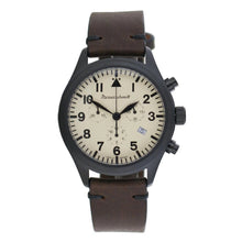 Laden Sie das Bild in den Galerie-Viewer, Aristo Herren Messerschmitt Uhr Edelstahl Chronograph ME5030-44VB Leder