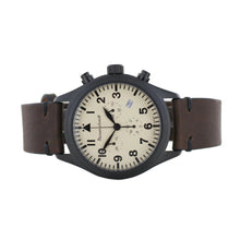 Laden Sie das Bild in den Galerie-Viewer, Aristo Herren Messerschmitt Uhr Edelstahl Chronograph ME5030-44VB Leder