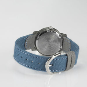 JACQUES FAREL Öko Kinder-Armbanduhr Analog Quarz Jungen ORG 0777 blau grau