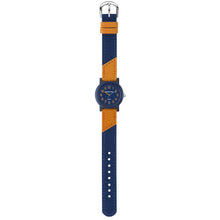 Laden Sie das Bild in den Galerie-Viewer, JACQUES FAREL Öko Kinder-Armbanduhr Analog Quarz Jungen ORG 1469 blau orange