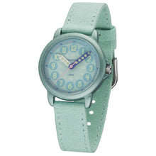 Laden Sie das Bild in den Galerie-Viewer, JACQUES FAREL Öko Kinder-Armbanduhr Analog Quarz Mädchen ORGT 1113 Mint Grün