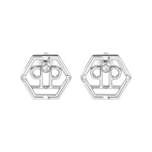 Laden Sie das Bild in den Galerie-Viewer, Philipp Plein Damen Ohrringe Ohrstecker Edelstahl silber HEXAGON PJ2AA02EU