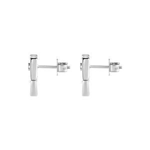Philipp Plein Damen Ohrringe Ohrstecker Edelstahl silber HEXAGON PJ2AA02EU