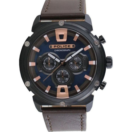Police Herren Uhr Armbanduhr Leder Analog Amor II PL15047JSB.03