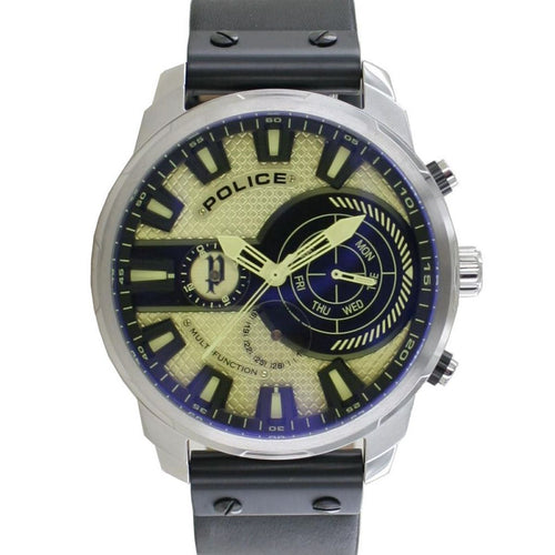 Police Herren Uhr Armbanduhr Leder Analog Leicester PL15217JS.04