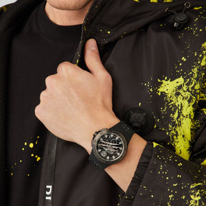 Plein Sport Herren Uhr Analog Quarz THUNDERSTORM CHRONO PSABA0123 Silikon