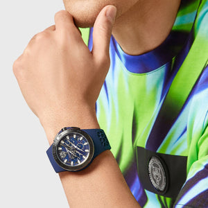 Plein Sport Herren Uhr Analog Quarz THUNDERSTORM CHRONO PSABA0223 Silikon