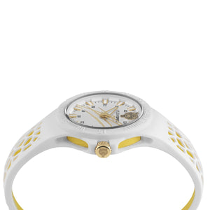 Plein Sport Unisex Uhr Analog Quarz THUNDERSTORM Weiss PSBBA0323 Silikon