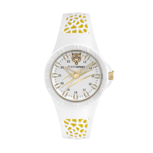 Plein Sport Unisex Uhr Analog Quarz THUNDERSTORM Weiss PSBBA0323 Silikon