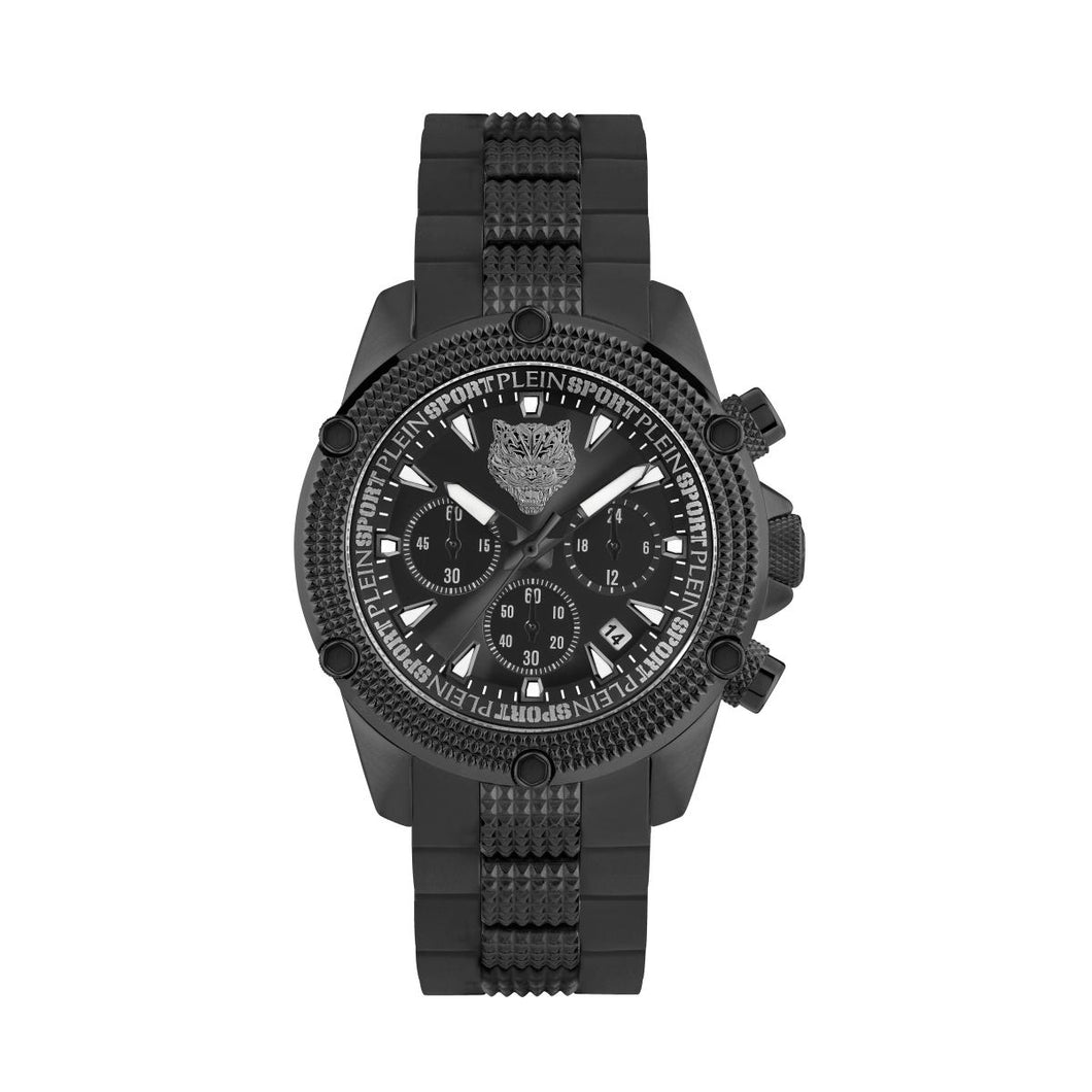Plein Sport Herren Uhr Analog Quarz HURRICANE CHRONO PSDBA1023 Edelstahl