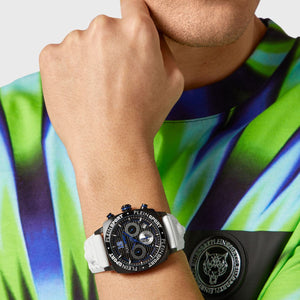 Plein Sport Herren Uhr Analog Quarz WILDCAT CHRONO PSGBA0823 Silikon