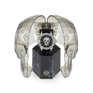 Philipp Plein Herren Uhr Analog Quarz $KULL silber PWAAA0121 Silikon