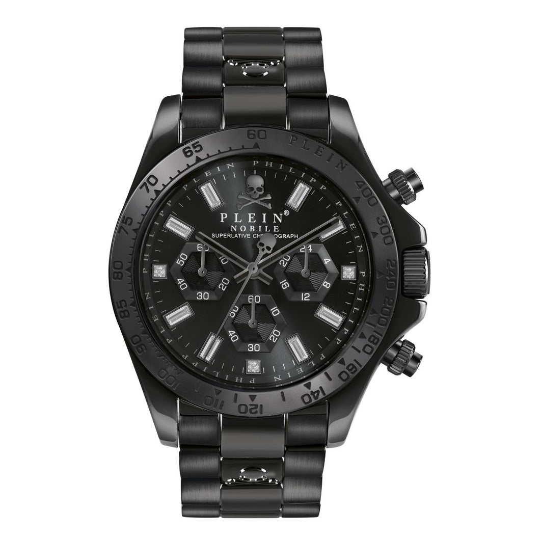 Philipp Plein Herren Uhr Chrono Quarz NOBILE WONDER black s PWCAA0421 Edelstahl