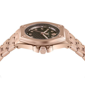 Philipp Plein Damen Uhr Analog Quarz PLEIN EXTREME LADY rose PWJAA0522 Edelstahl