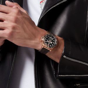 Philipp Plein Herren Uhr Analog Quarz THE $KULL DIVER PWOAA0322 Silikon