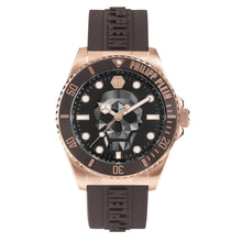 Laden Sie das Bild in den Galerie-Viewer, Philipp Plein Herren Uhr Analog Quarz THE $KULL DIVER PWOAA0322 Silikon