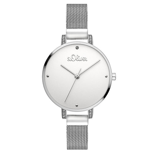 s.Oliver Damen Uhr Armbanduhr Edelstahl SO-3551-MQ-1