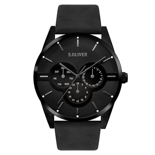 s.Oliver Herren Uhr Armbanduhr Leder SO-3572-LM