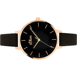 s.Oliver Damen Uhr Armbanduhr Leder SO-3660-LQ