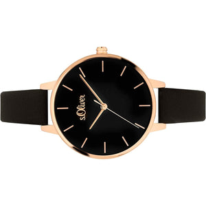 s.Oliver Damen Uhr Armbanduhr Leder SO-3660-LQ-1