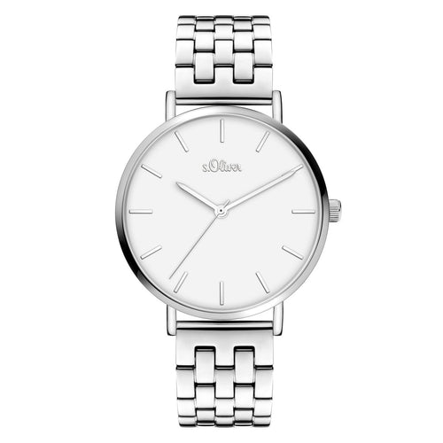 s.Oliver Damen Uhr Armbanduhr Edelstahl SO-3965-MQ