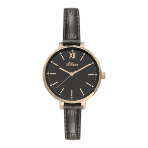 s.Oliver Damen Uhr Armbanduhr Leder SO-4196-LQ
