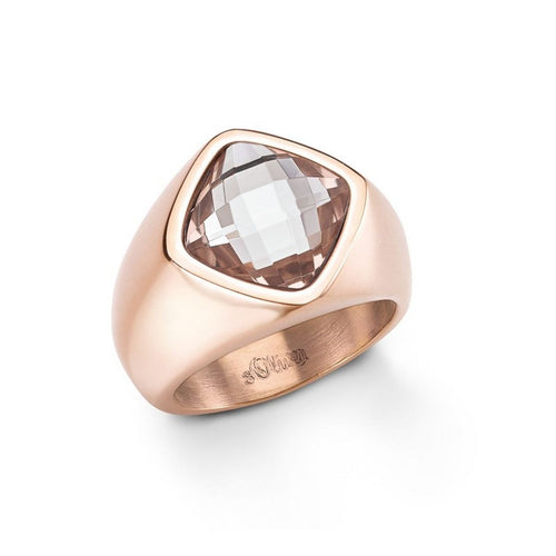 s.Oliver Jewel Damen Ring Edelstahl  IP rosé Zirkonia SO999