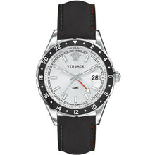 Laden Sie das Bild in den Galerie-Viewer, Versace Herren Uhr GMT Armbanduhr Leder Hellenyium V11070017