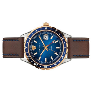 Versace Herren Uhr Armbanduhr Leder Hellenyium V11080017