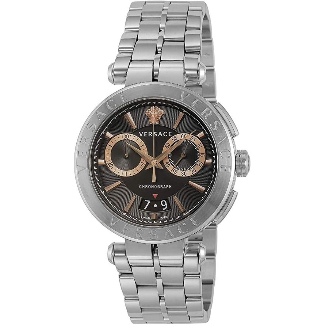 Versace Herren Uhr Armbanduhr Chronograph AION VE1D01019 Edelstahl