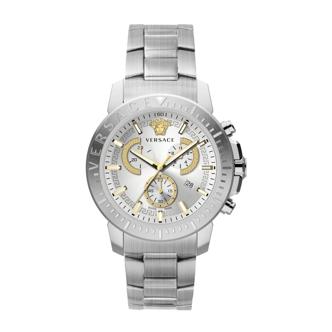 Versace Herren Uhr Armbanduhr Chronograph New Chrono VE2E00321 Edelstahl
