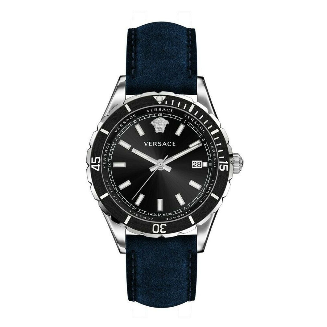 Versace Herren Uhr Armbanduhr Leder Hellenyium VE3A00220