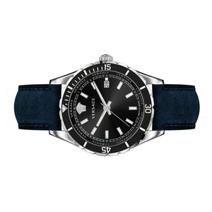 Versace Herren Uhr Armbanduhr Leder Hellenyium VE3A00220