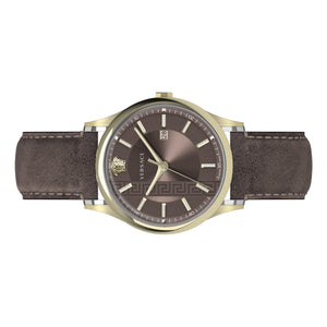 Versace Herren Uhr Armbanduhr Leder Aiakos VE4A00320