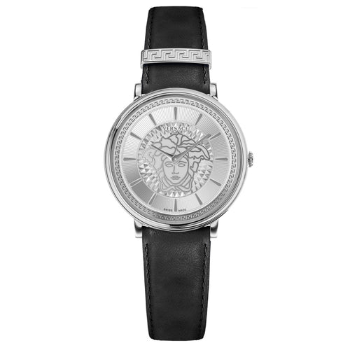 Versace Damen Uhr Armbanduhr V-Circle VE8101719 Leder