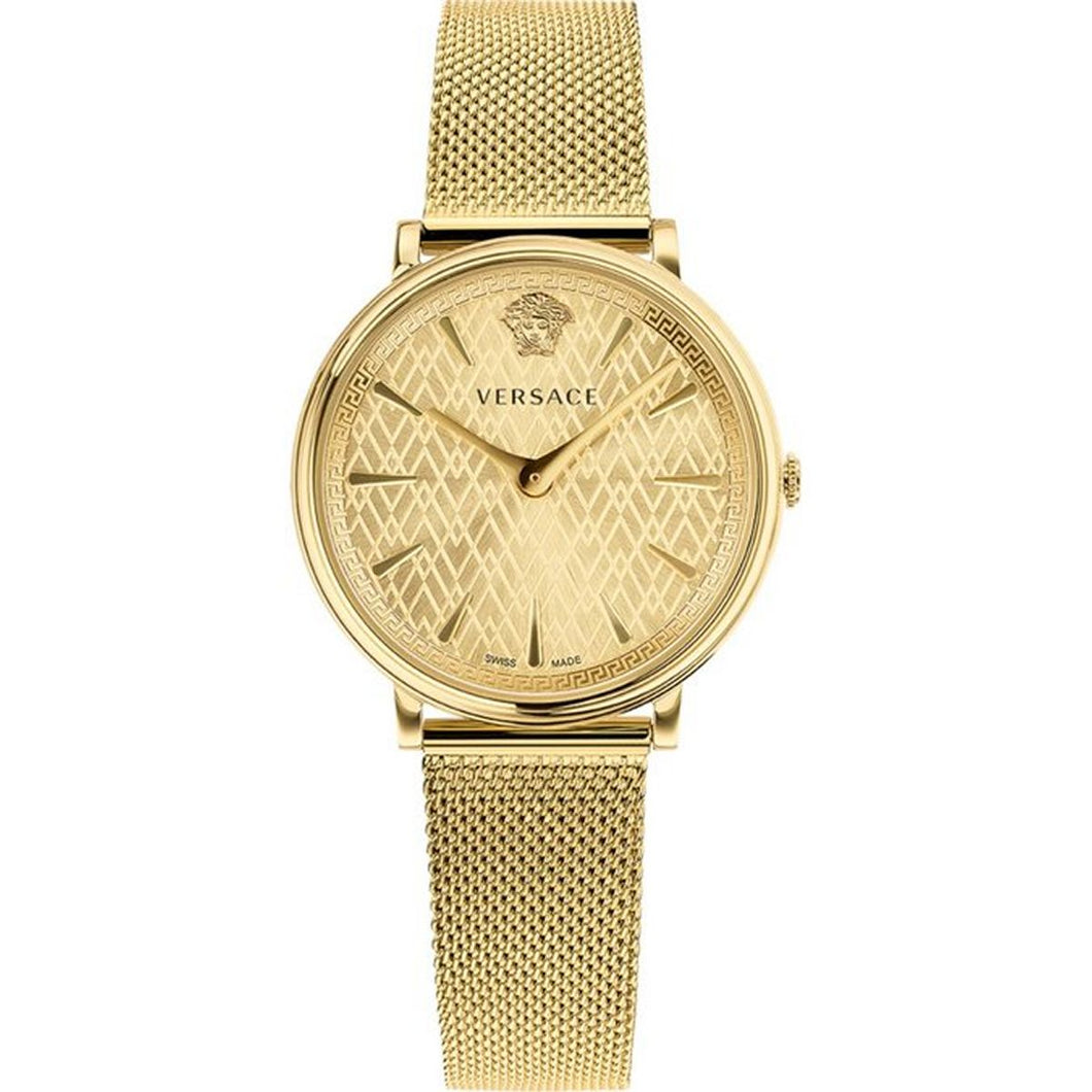 Versace Damen Uhr Armbanduhr V-Circle VE8100619 Edelstahl