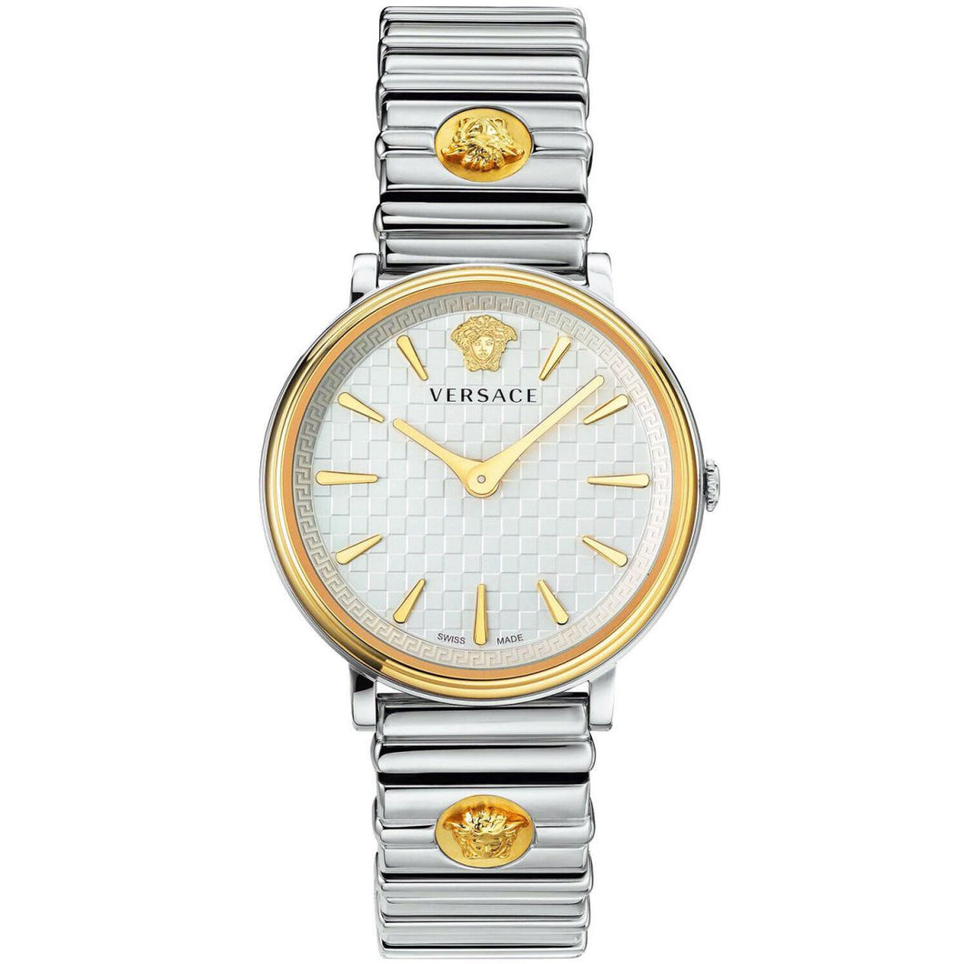 Versace Damen Uhr Armbanduhr V-Circle VE8101419 Edelstahl