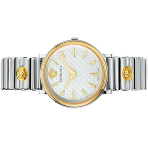 Versace Damen Uhr Armbanduhr V-Circle VE8101419 Edelstahl