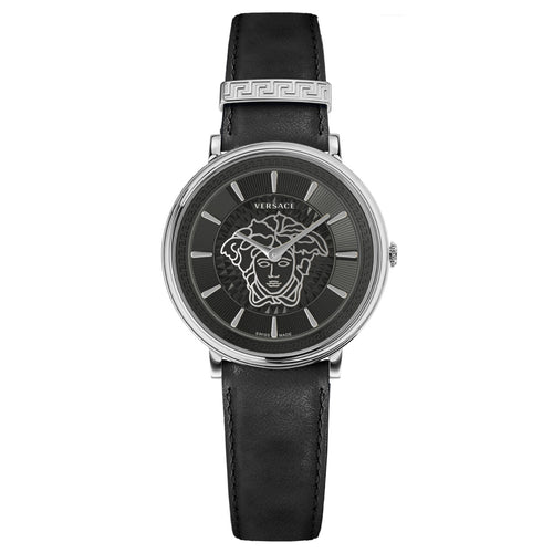 Versace Damen Uhr Armbanduhr V-Circle VE8102619 Leder